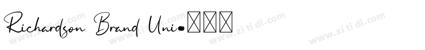 Richardson Brand Uni字体转换 Richardson Brand Uni字体转换